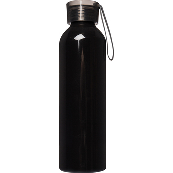 Botella 650 ml para agua en aluminio/plástico/silicona