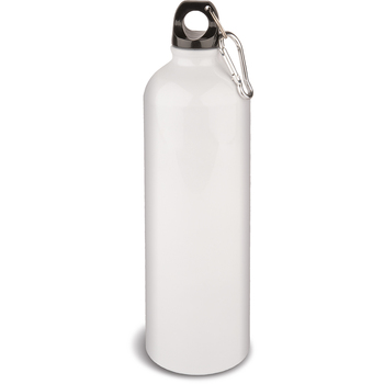 Botella 750 ml blanco para agua en aluminio/plástico