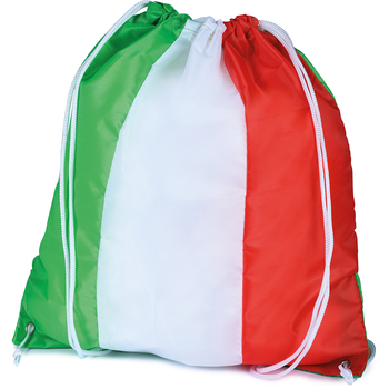 Mochila de poliéster con los colores de la bandera italiana