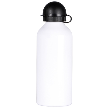 Botella de agua para deporte en aluminio blanco 650 ml