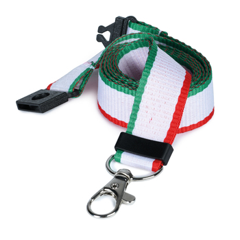 Lanyard con colores de la bandera italiana