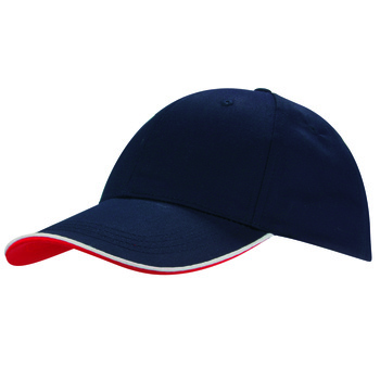 Gorra 6 paneles 65% poliéster/35% algodón