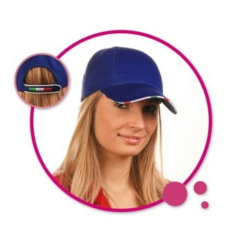 Gorra 6 paneles sandwich bandera italiana