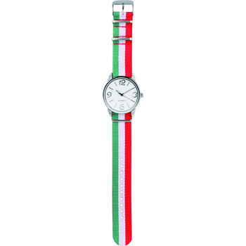 Reloj analógico personalizable metal/nylon bandera italiana