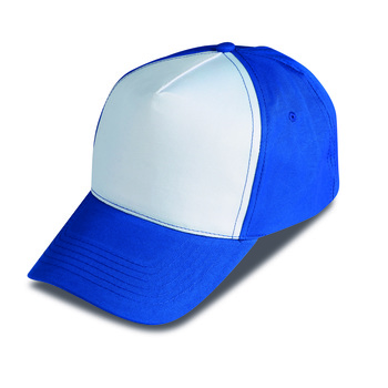 Gorra golf 5 paneles bicolor 100% poliéster