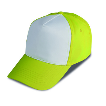 Gorra golf 5 paneles bicolor 100% poliéster