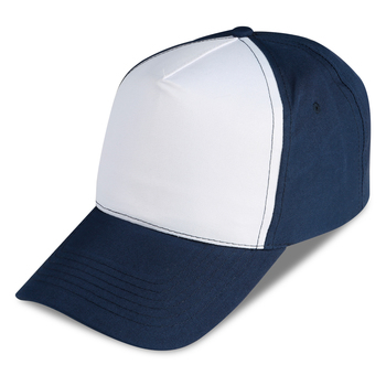 Gorra golf 5 paneles bicolor 100% poliéster