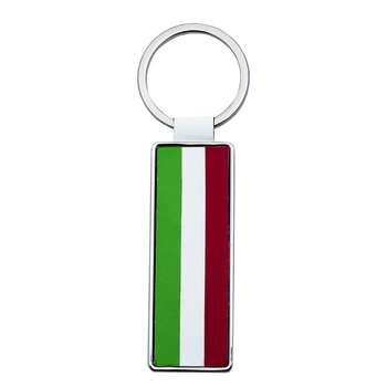 Llavero metal/PU bandera italiana