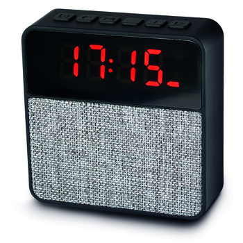 Altavoz bluetooth con reloj alarma Led y radio FM