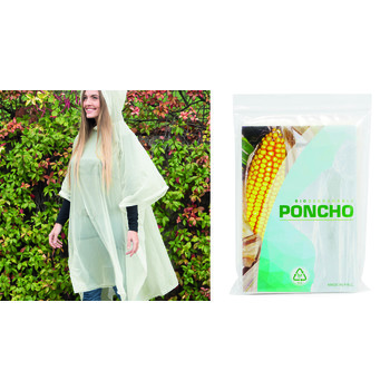 Poncho impermeable biodegradable/compostable PLA
