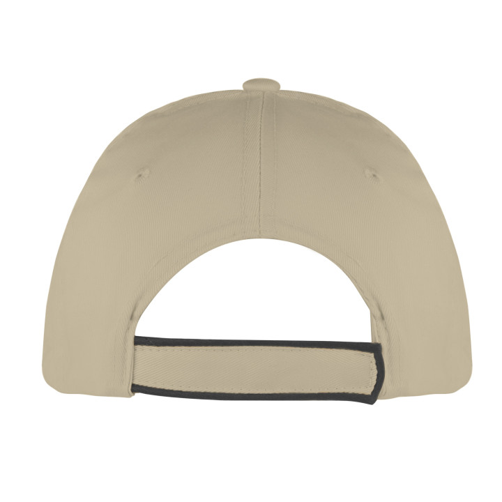 Gorra 5 paneles piping 100% algodón