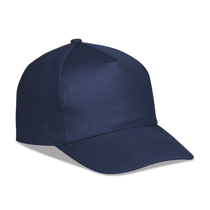 Gorra de rejilla 5 paneles algodón/poliéster