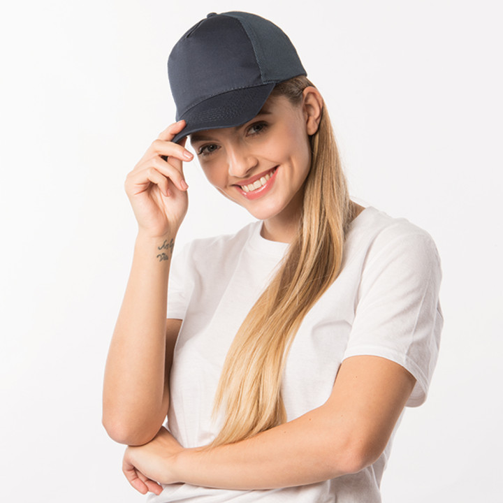 Gorra de rejilla 5 paneles algodón/poliéster