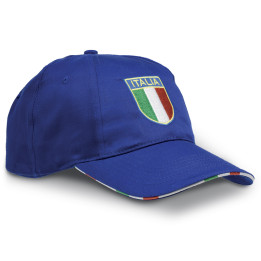 Gorra 6 paneles girados escudo italia
