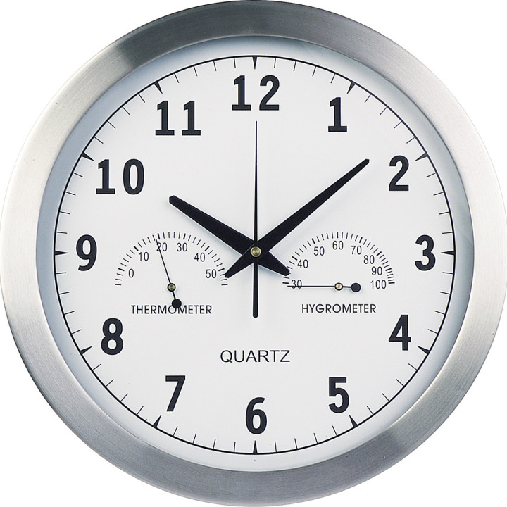 Reloj de pared de aluminio