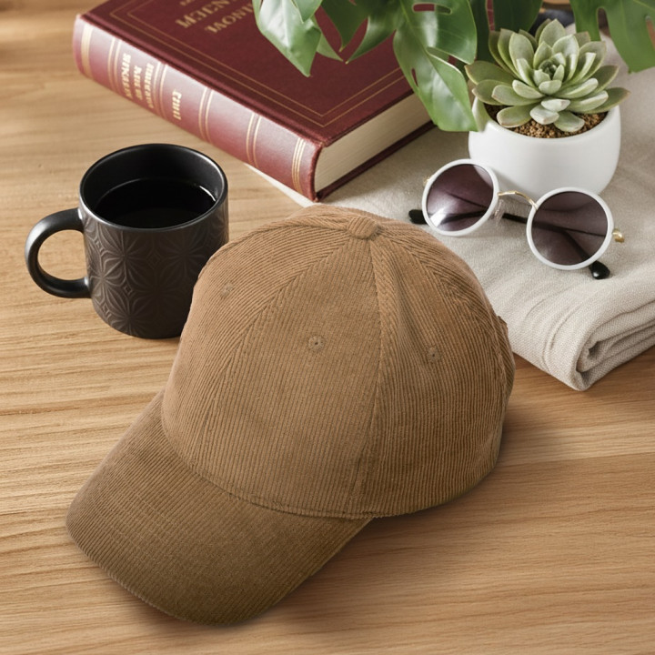Gorra de pana de 6 paneles