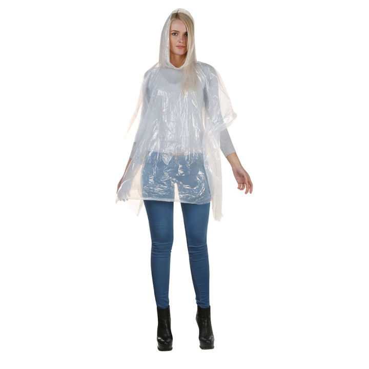 Poncho en funda balón futbol pvc