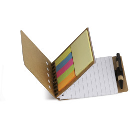 Libreta cartón reciclado con bolígrafo