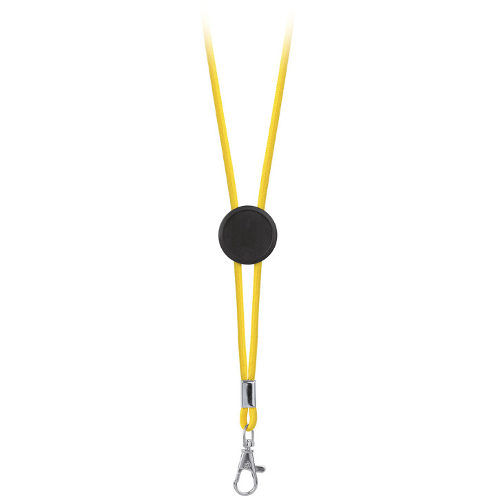 Lanyard cordón poliéster con placa estampación