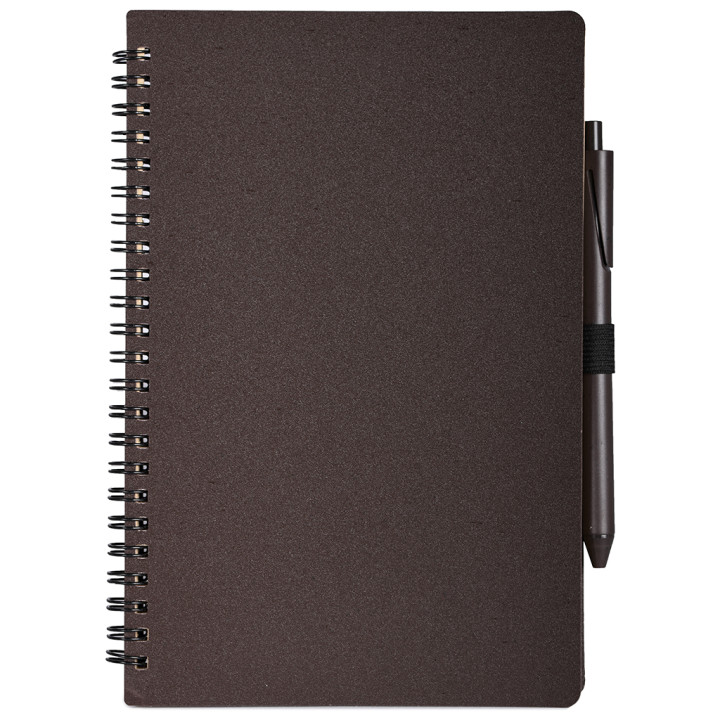 Cuaderno fabricado con posos de café a5