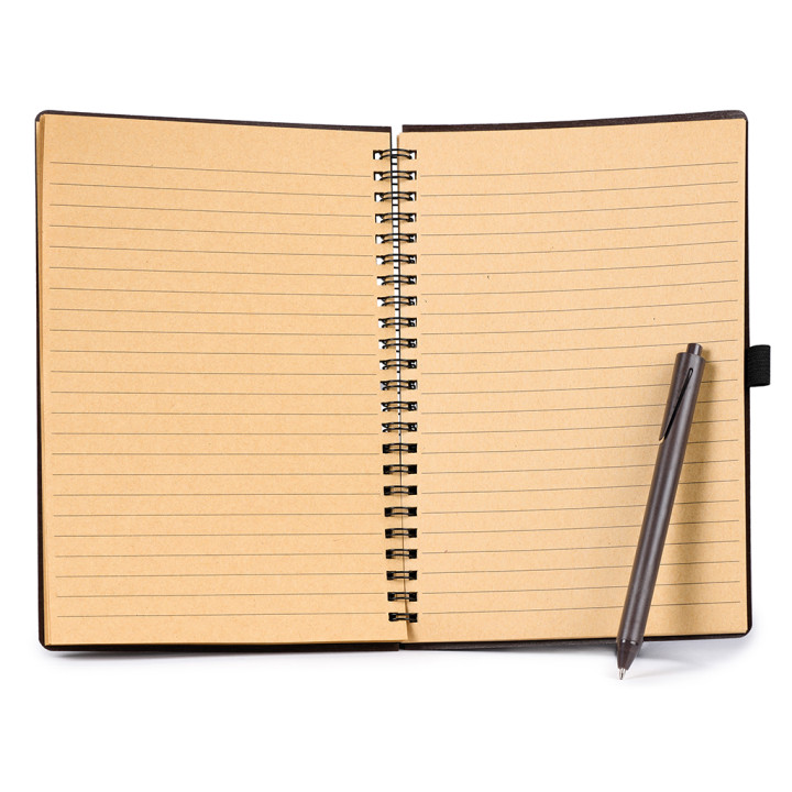 Cuaderno fabricado con posos de café a5