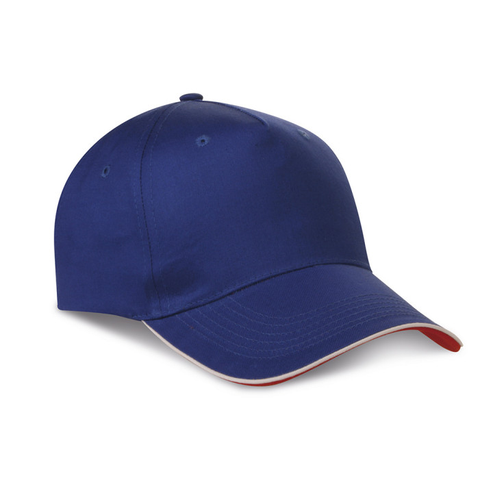 Gorra 5 paneles piping 100% algodón