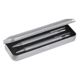 Set de escritura metal con bolígrafo y portaminas
