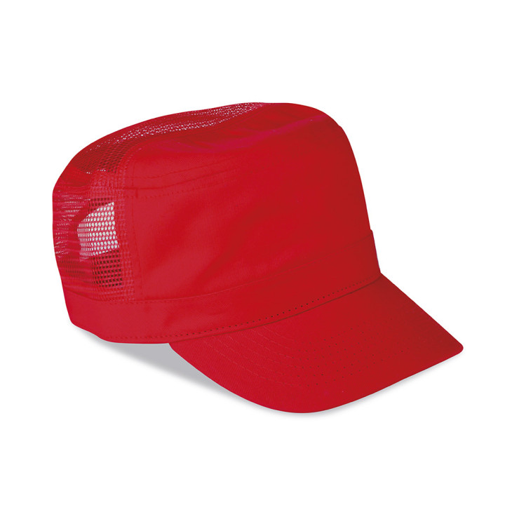 Gorra militar rejilla algodón/poliéster