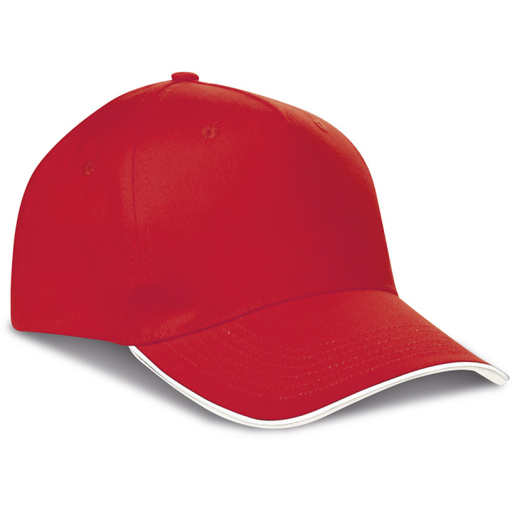 Gorra 5 paneles piping 100% algodón