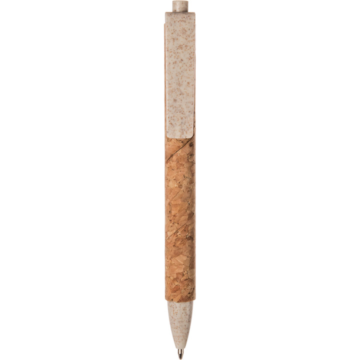 Bolígrafo en corcho, paja de trigo y abs