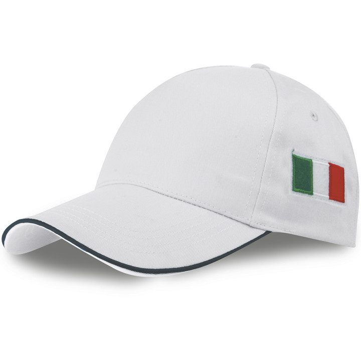 Gorra 5 paneles bandera italiana