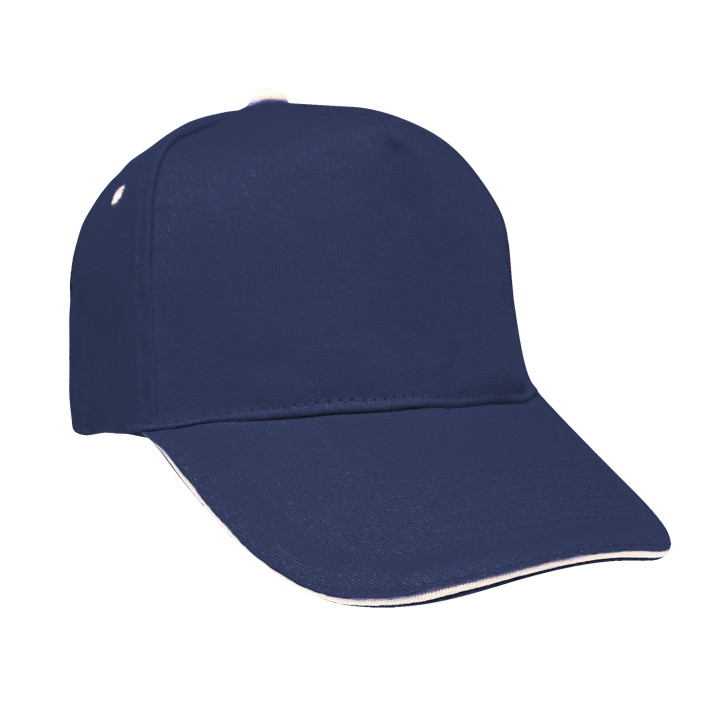 Gorra 5 paneles sandwich 100% algodón