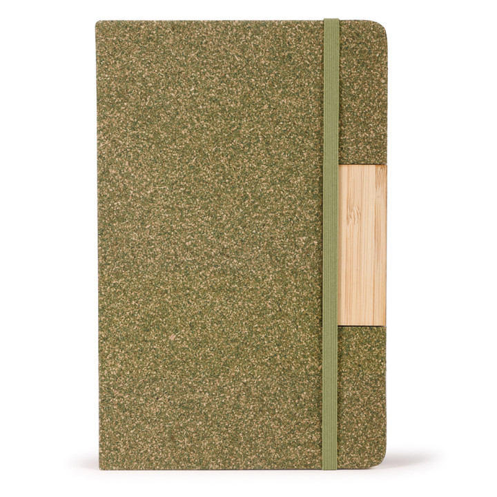 Libreta fabricada con posos de té