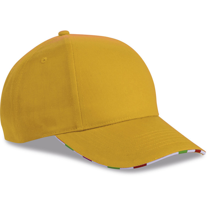 Gorra 6 paneles sandwich bandera italiana
