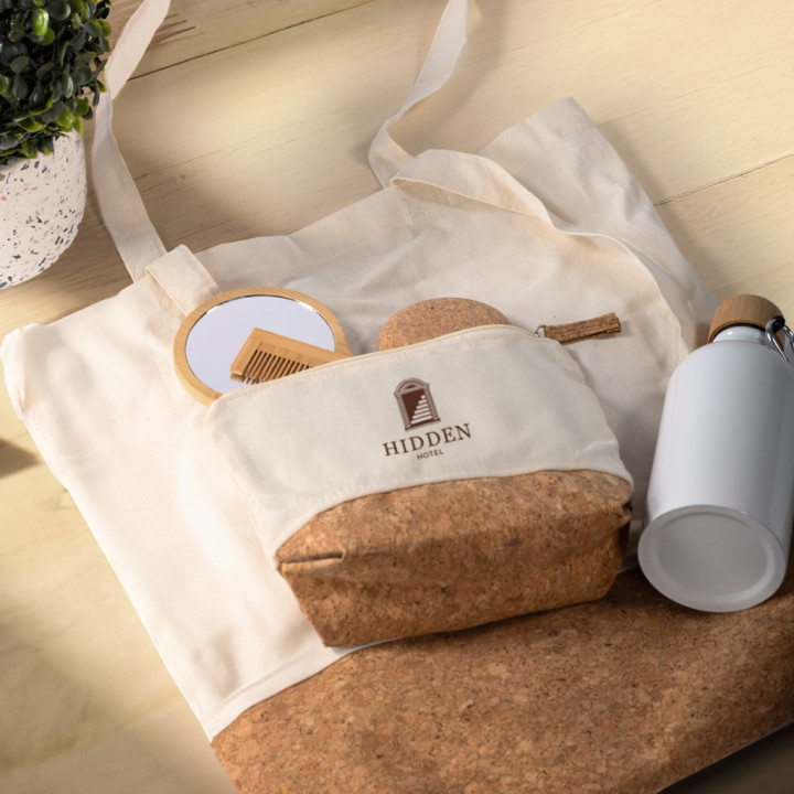 Bolsa de compra algodón y corcho
