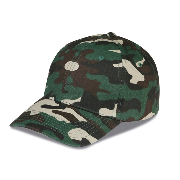 Gorra 6 paneles camuflaje 100% algodón