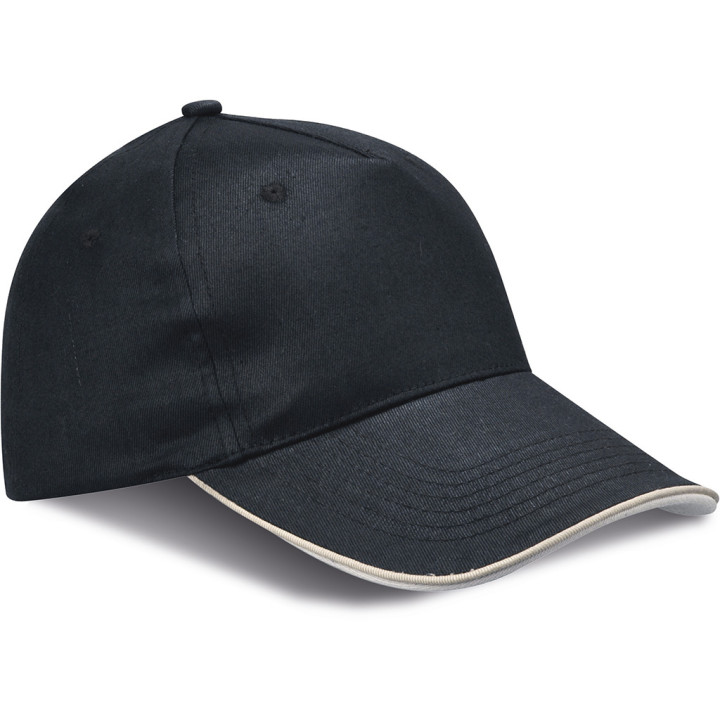 Gorra 5 paneles piping 100% algodón