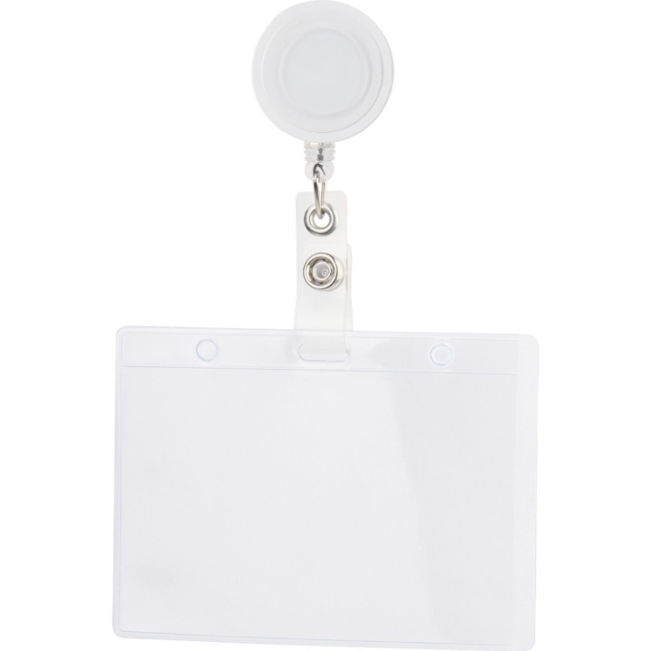 Porta identificación con clip para cinturón