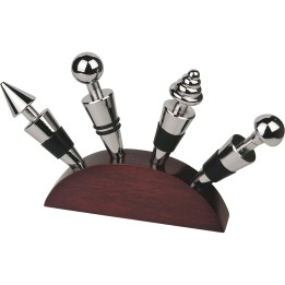 Set 4 tapones madera/metal
