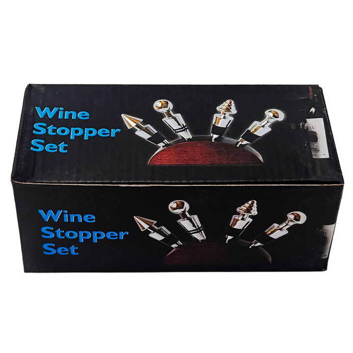 Set 4 tapones madera/metal
