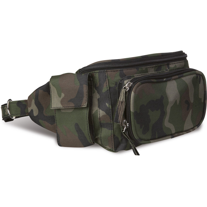 Riñonera 2 bolsillos nylon 600d estampado camuflaje