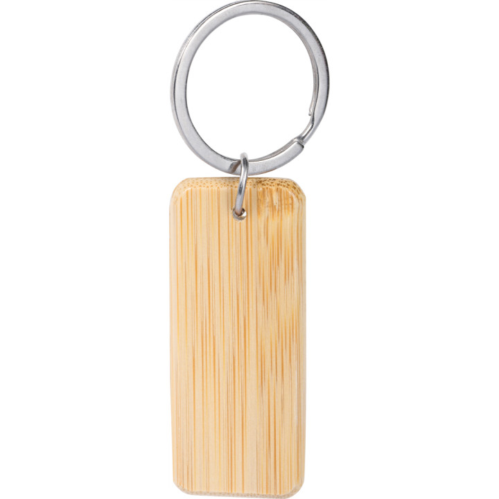 Llavero de bambú con etiqueta nfc