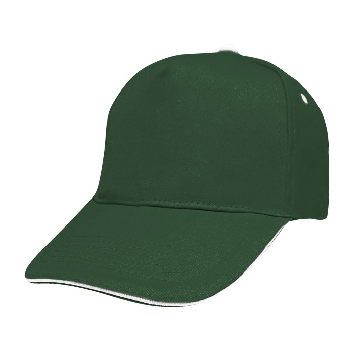 Gorra 5 paneles sandwich 100% algodón