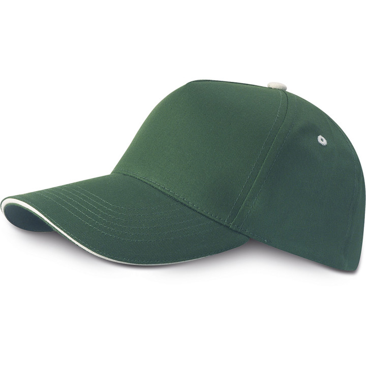 Gorra 5 paneles sandwich 100% algodón