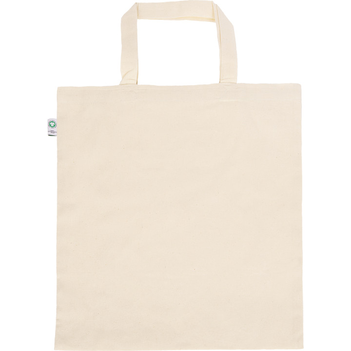 Bolsa shopping algodón orgánico 140gr. asas cortas