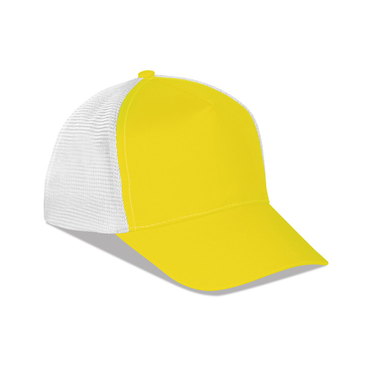 Gorra rejilla 5 paneles 100% poliéster