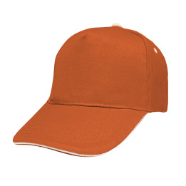 Gorra 5 paneles sandwich 100% algodón