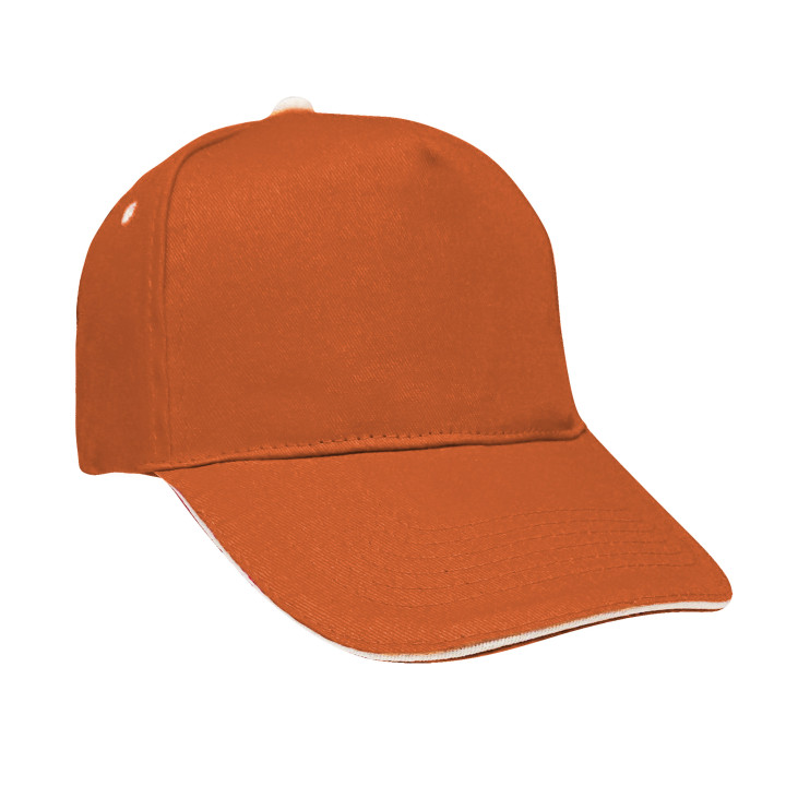 Gorra 5 paneles sandwich 100% algodón