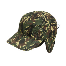 Gorra polar 4 paneles forro polar/nylon camuflaje