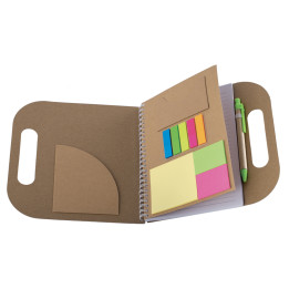 Cuaderno 70 hojas multifunción papel reciclado/plástico